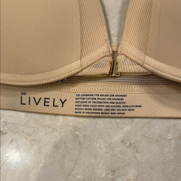 Lively Tan T-Shirt Bra with Molded Cups and Adjustable Straps - Picture 3 of 4